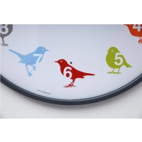 KooKoo Wanduhr - UltraFlat, Vogelstimmen Design Uhr color