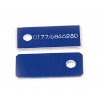 Adresstafeln mini mit Loch - blau - 10 Stück - 19mm
